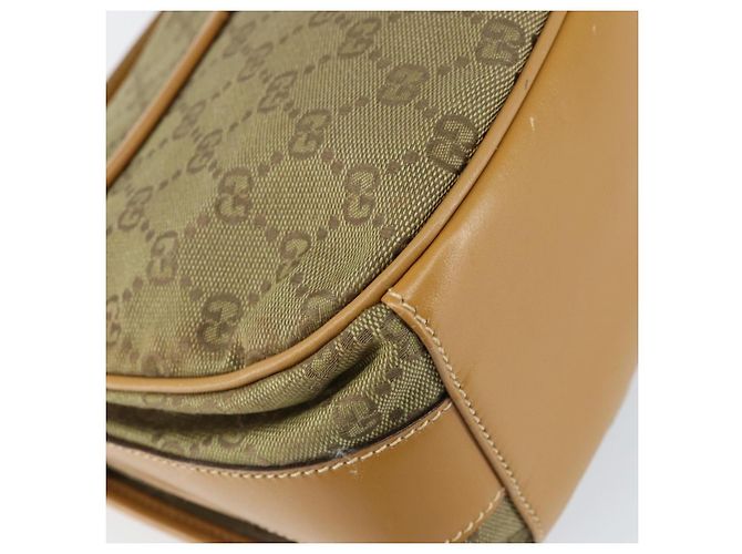 Borsa a Spalla GG Canvas Gucci Beige Oro Auth ar13804 D'oro - vista 16