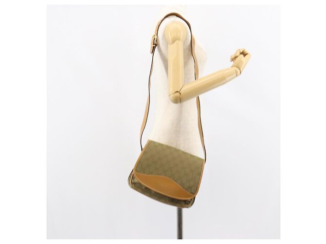 Borsa a Spalla GG Canvas Gucci Beige Oro Auth ar13804 D'oro - vista 24