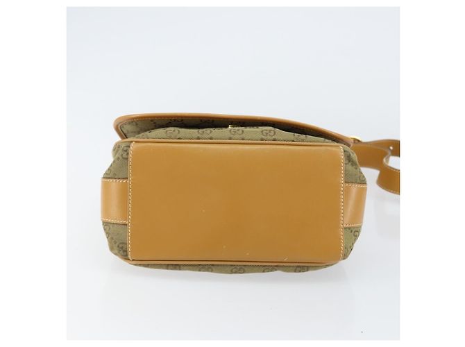 Borsa a Spalla GG Canvas Gucci Beige Oro Auth ar13804 D'oro - vista 5
