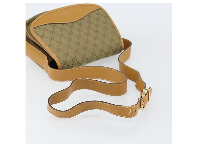 Borsa a Spalla GG Canvas Gucci Beige Oro Auth ar13804 D'oro - vista 7