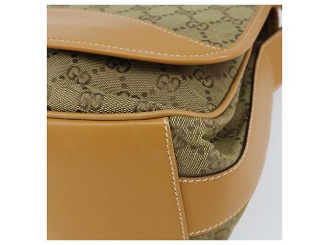 Borsa a Spalla GG Canvas Gucci Beige Oro Auth ar13804 D'oro - vista 9