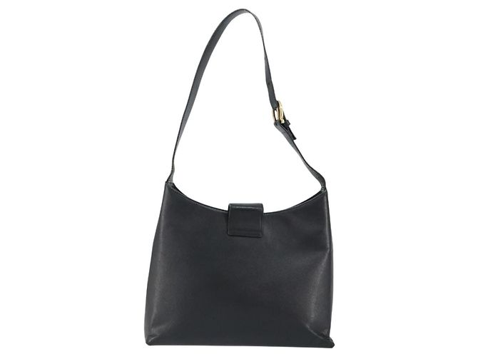 Sac à bandoulière Gancini en cuir noir et or Auth BA8226 de Salvatore Ferragamo Doré - vue 2