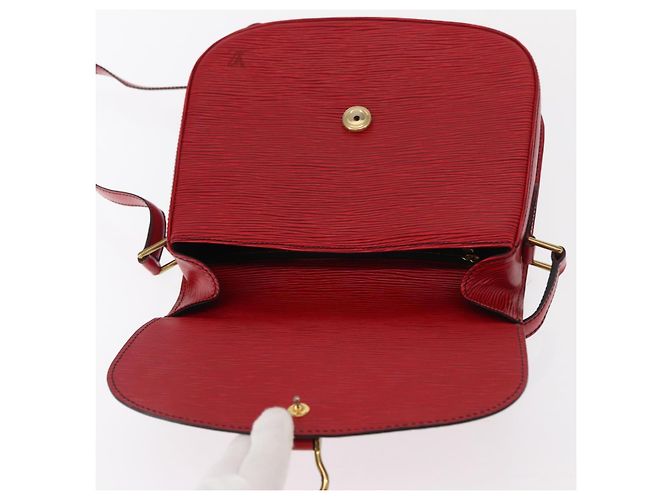 LOUIS VUITTON Borsa a Spalla Epi Saint Cloud GM Rossa M52197 LV Auth 155024 Rosso - vista 19
