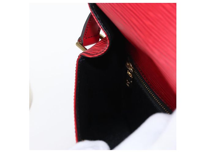 LOUIS VUITTON Borsa a Spalla Epi Saint Cloud GM Rossa M52197 LV Auth 155024 Rosso - vista 22