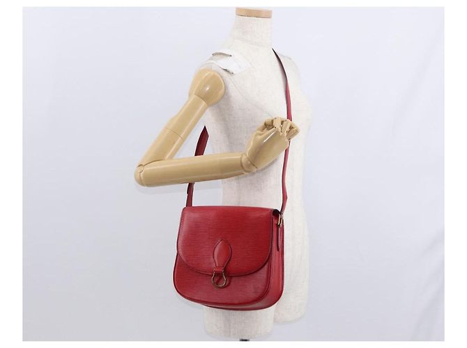 LOUIS VUITTON Borsa a Spalla Epi Saint Cloud GM Rossa M52197 LV Auth 155024 Rosso - vista 24