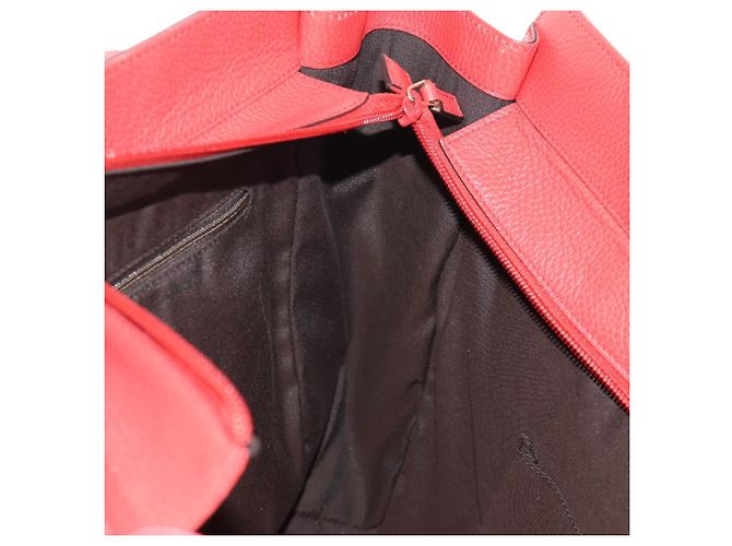 GUCCI Bolsa Tote entrelaçada em couro vermelho e dourado 353581 Auth am9922V - vista 20
