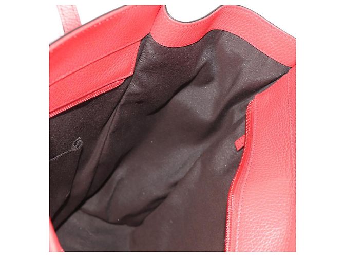 GUCCI Bolsa Tote entrelaçada em couro vermelho e dourado 353581 Auth am9922V - vista 21