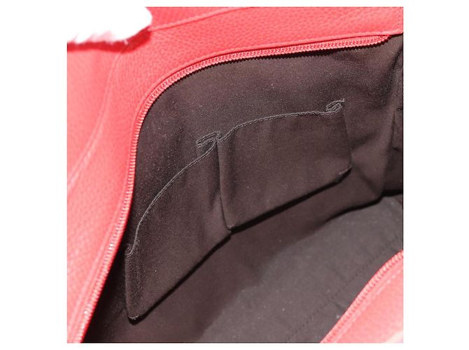 GUCCI Bolsa Tote entrelaçada em couro vermelho e dourado 353581 Auth am9922V - vista 22