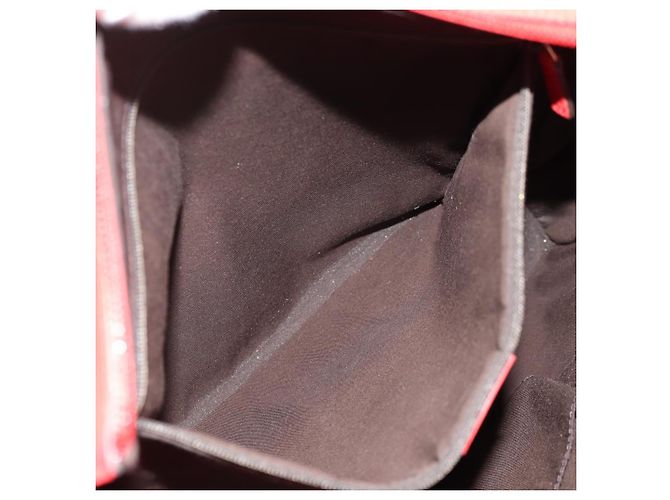 GUCCI Bolsa Tote entrelaçada em couro vermelho e dourado 353581 Auth am9922V - vista 24