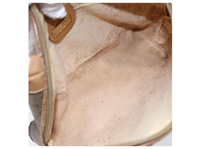 Gucci Borsa a Spalla Micro GG Supreme PVC Marrone Oro 007 104 4916 Auth BA6559 D'oro - vista 10