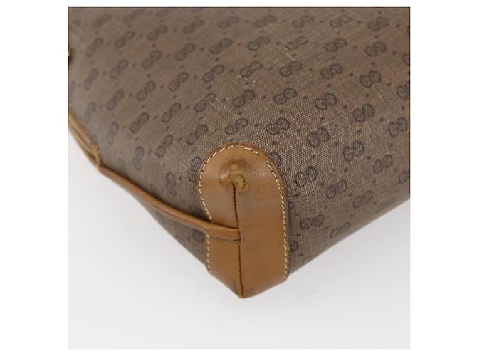 Gucci Borsa a Spalla Micro GG Supreme PVC Marrone Oro 007 104 4916 Auth BA6559 D'oro - vista 16