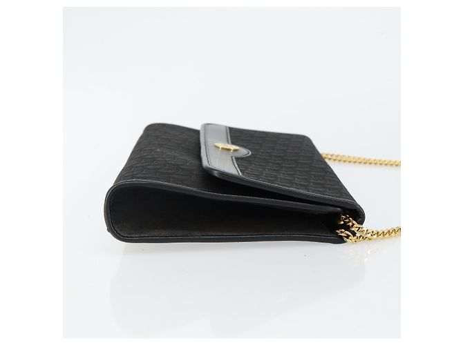 Borsa a spalla in tela Trotter Christian Dior nera e oro Auth bs29925 Nero D'oro - vista 3