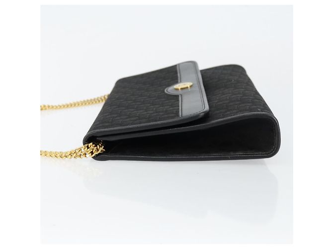 Borsa a spalla in tela Trotter Christian Dior nera e oro Auth bs29925 Nero D'oro - vista 4