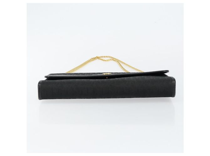 Borsa a spalla in tela Trotter Christian Dior nera e oro Auth bs29925 Nero D'oro - vista 5