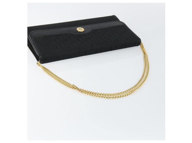 Borsa a spalla in tela Trotter Christian Dior nera e oro Auth bs29925 Nero D'oro - vista 7