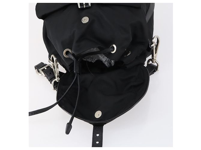 Borsa a Spalla PRADA Nylon Nero Argento Autentica 147531 - vista 10