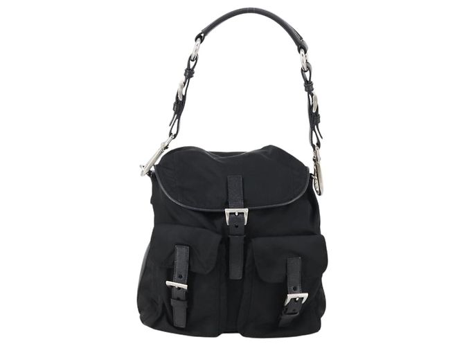 Borsa a Spalla PRADA Nylon Nero Argento Autentica 147531 - vista 13