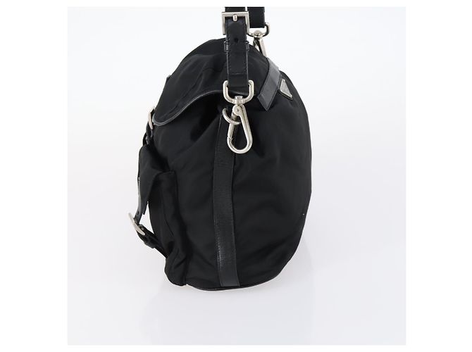 Borsa a Spalla PRADA Nylon Nero Argento Autentica 147531 - vista 3