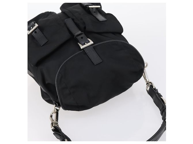 Borsa a Spalla PRADA Nylon Nero Argento Autentica 147531 - vista 6