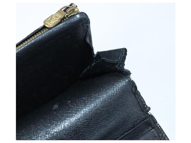 Cartera LOUIS VUITTON Epi Vernis Taiga 7 Set Roja Negra Marrón LV Auth 144728 Castaño Negro - vista 10