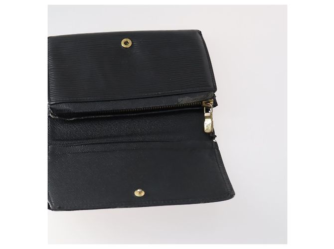 Cartera LOUIS VUITTON Epi Vernis Taiga 7 Set Roja Negra Marrón LV Auth 144728 Castaño Negro - vista 11