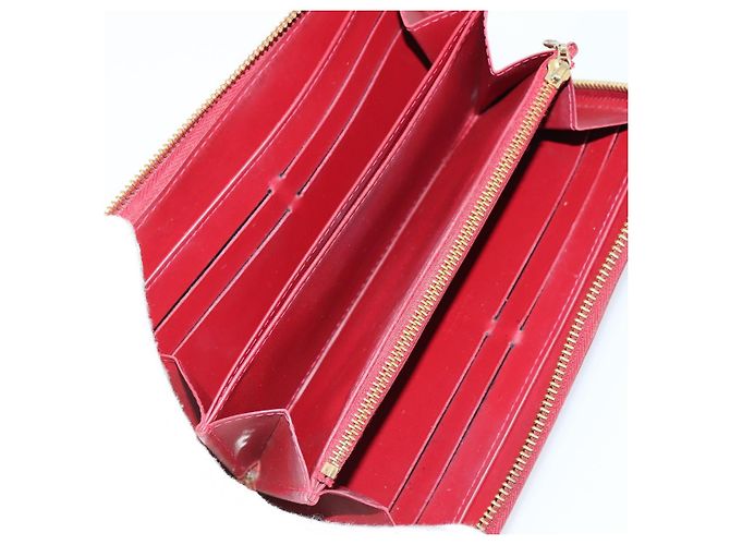 Cartera LOUIS VUITTON Epi Vernis Taiga 7 Set Roja Negra Marrón LV Auth 144728 Castaño Negro - vista 16
