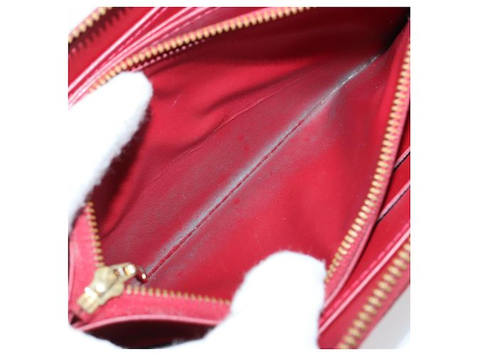Cartera LOUIS VUITTON Epi Vernis Taiga 7 Set Roja Negra Marrón LV Auth 144728 Castaño Negro - vista 17
