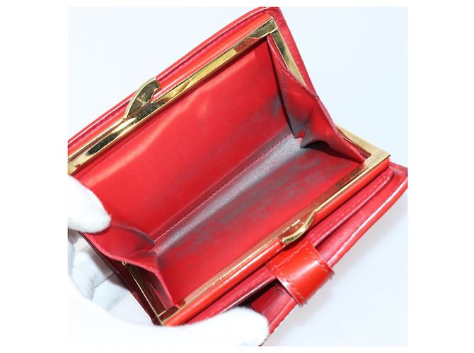 Cartera LOUIS VUITTON Epi Vernis Taiga 7 Set Roja Negra Marrón LV Auth 144728 Castaño Negro - vista 20
