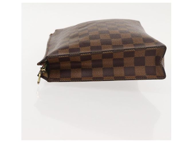 LOUIS VUITTON Poche Toilette 26 Damier Ebene N47543 Auth LV 148767 - vista 4