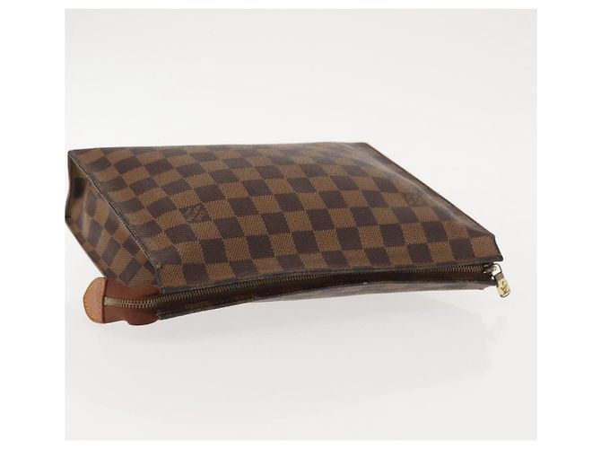 LOUIS VUITTON Poche Toilette 26 Damier Ebene N47543 Auth LV 148767 - vista 5