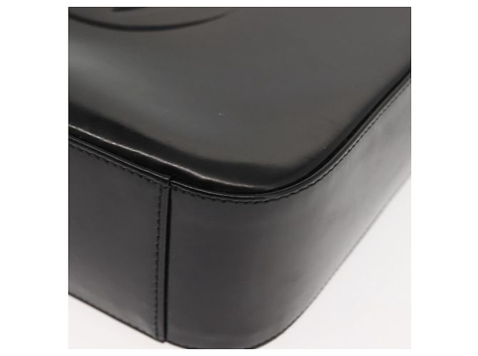 Borsa a Spalla GUCCI Smalto Nero Argento Auth 145286 - vista 14