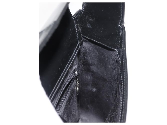 Borsa a Spalla GUCCI Smalto Nero Argento Auth 145286 - vista 18
