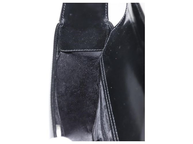 Borsa a Spalla GUCCI Smalto Nero Argento Auth 145286 - vista 19