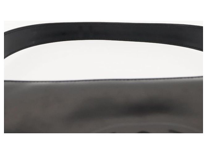 Borsa a Spalla GUCCI Smalto Nero Argento Auth 145286 - vista 8