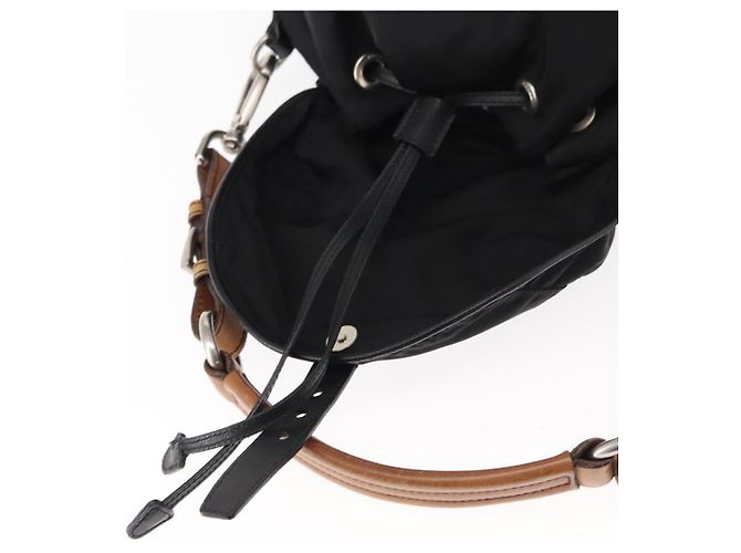 Borsa a Spalla PRADA Nylon Nero Argento Autentica 147527 - vista 10