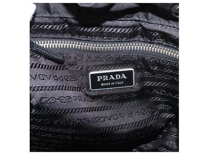 Borsa a Spalla PRADA Nylon Nero Argento Autentica 147527 - vista 19