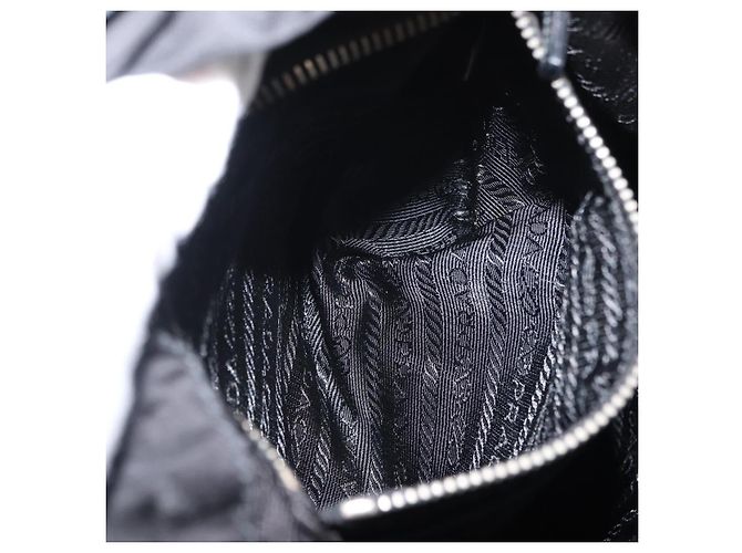 Borsa a Spalla PRADA Nylon Nero Argento Autentica 147527 - vista 22