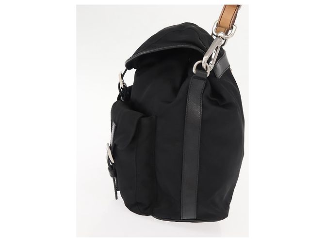 Borsa a Spalla PRADA Nylon Nero Argento Autentica 147527 - vista 3