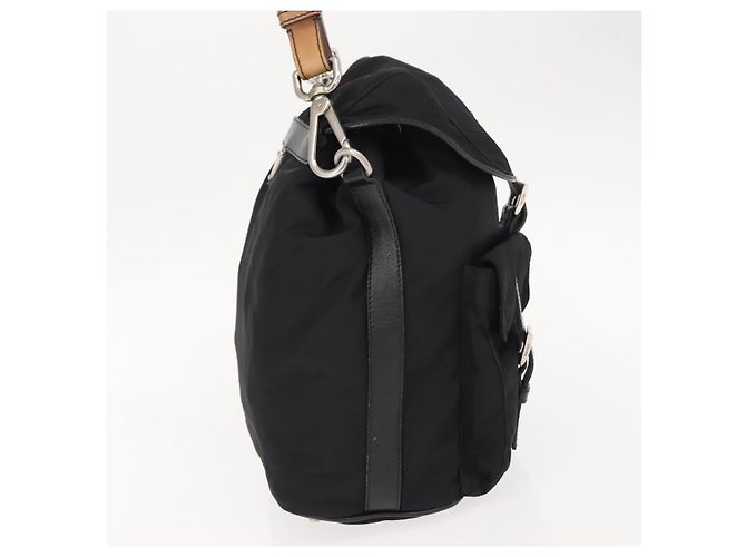 Borsa a Spalla PRADA Nylon Nero Argento Autentica 147527 - vista 4
