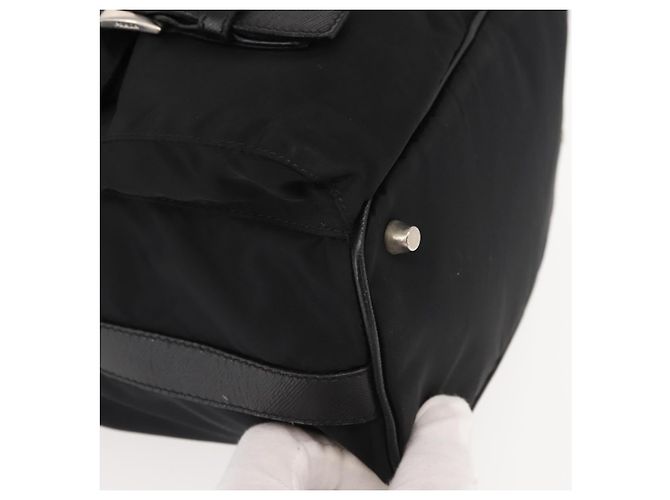 Borsa a Spalla PRADA Nylon Nero Argento Autentica 147527 - vista 9