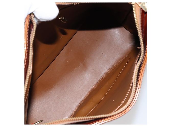 LOUIS VUITTON Borsa a Mano Houston Monogram Vernis Bronzo M91122 LV Auth gh1057 - vista 11