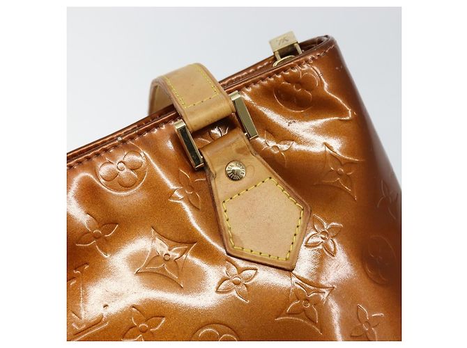 LOUIS VUITTON Borsa a Mano Houston Monogram Vernis Bronzo M91122 LV Auth gh1057 - vista 18