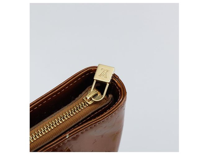 LOUIS VUITTON Borsa a Mano Houston Monogram Vernis Bronzo M91122 LV Auth gh1057 - vista 19