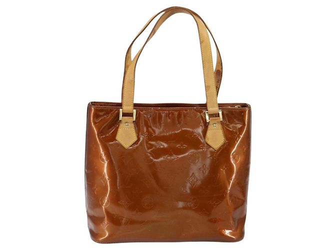 LOUIS VUITTON Borsa a Mano Houston Monogram Vernis Bronzo M91122 LV Auth gh1057 - vista 2