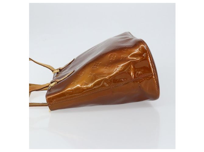 LOUIS VUITTON Borsa a Mano Houston Monogram Vernis Bronzo M91122 LV Auth gh1057 - vista 4