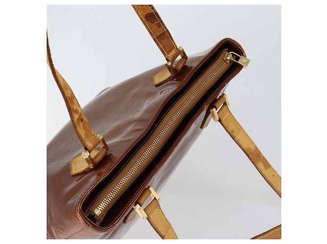 LOUIS VUITTON Borsa a Mano Houston Monogram Vernis Bronzo M91122 LV Auth gh1057 - vista 6