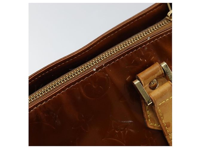 LOUIS VUITTON Borsa a Mano Houston Monogram Vernis Bronzo M91122 LV Auth gh1057 - vista 9