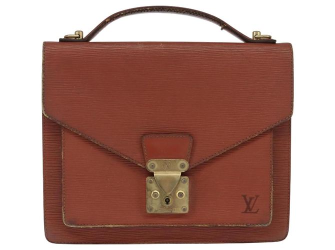 LOUIS VUITTON Borsa a Mano Epi Monceau 28 Marrone M52123 LV Auth fm4929 - vista 13