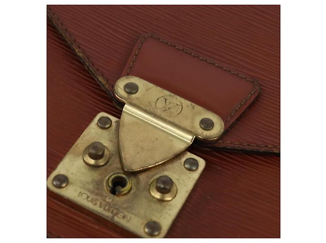 LOUIS VUITTON Borsa a Mano Epi Monceau 28 Marrone M52123 LV Auth fm4929 - vista 19