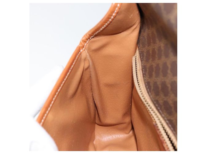Céline Borsa a Spalla in Tela Macadam CELINE in Pelle PVC Marrone Oro Auth 149062 D'oro - vista 21